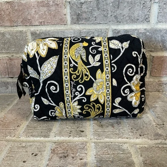 Vera Bradley Black and Gold Cosmetic Bag with Intricate Design - Picture 1 of 8